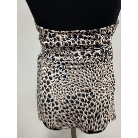 VTG Y2K BCBGMaxazria Womens Babydoll Halter Top Small Animal Print Coquette - Picture 5 of 8
